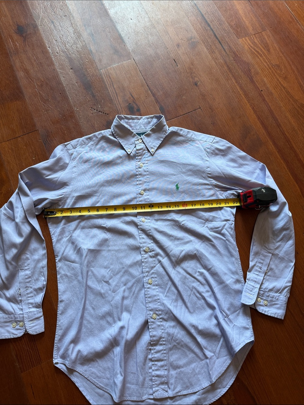 Ralph Lauren Light Blue Button-Down Shirt with Green Pony